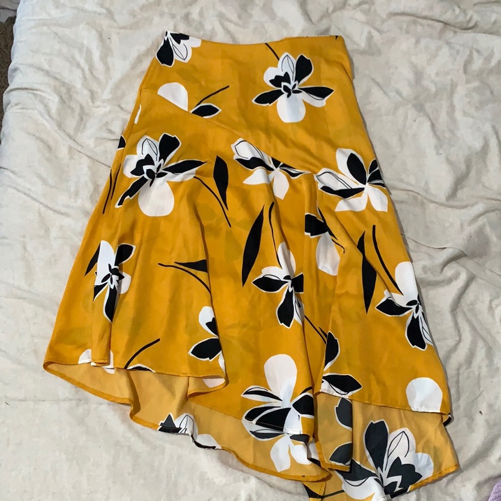 Asymmetrical silk skirt